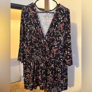 Torrid Floral 3/4 Sleeve Tunic Top